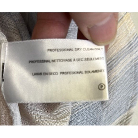 AG Adriano Goldschmeid Claire Shirt Striped Blouse Blue White Red Rayon - Picture 13 of 13